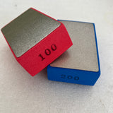 Diamond grinding pads for glass