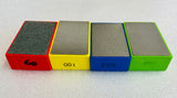 Diamond grinding pads for glass