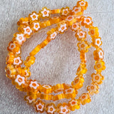 Millefiori Flower Beads 5-6mm, 1 strand, approx 56-58 flowers.