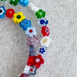 Millefiori Flower Beads 5-6mm, 1 strand, approx 56-58 flowers.