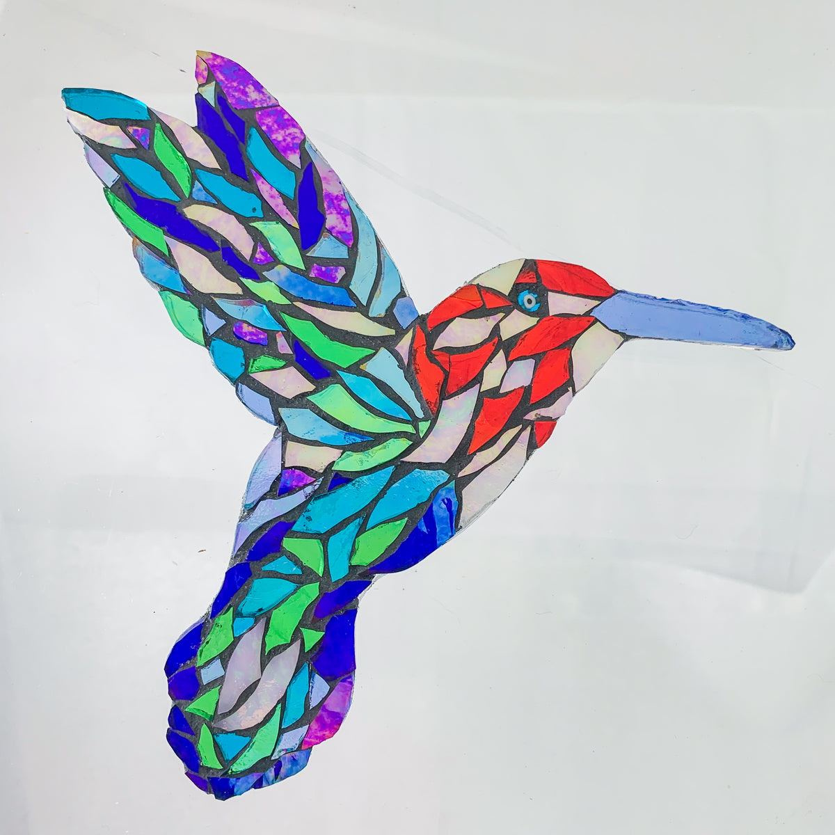 Humming Bird Mosaic Kit Iridescent Sue Smith Glass Mosaics