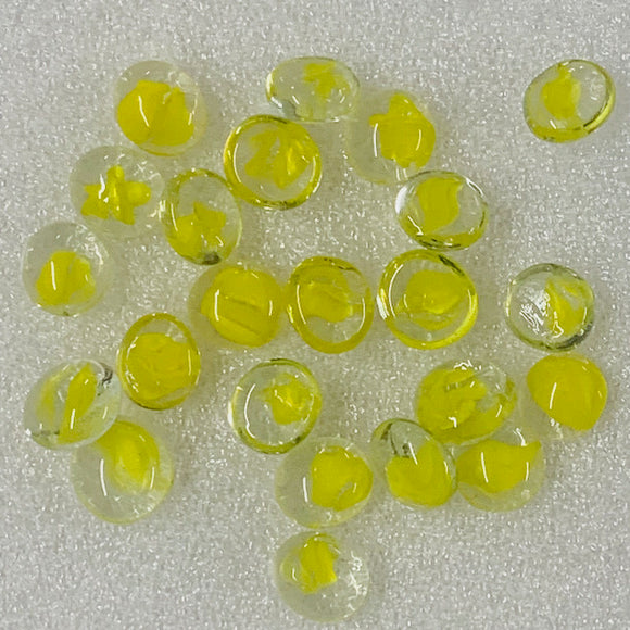 Yellow Cats Eyes Glass Nuggets